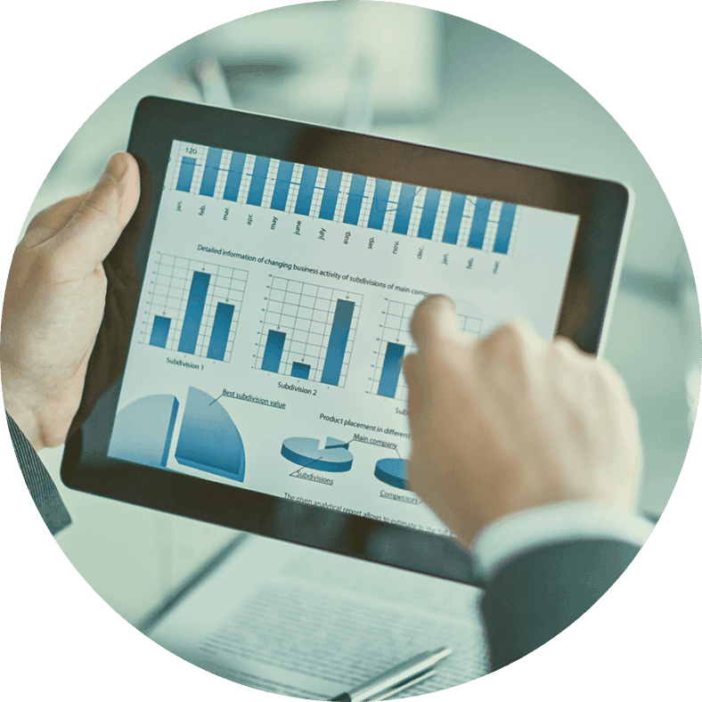 graphs on tablet