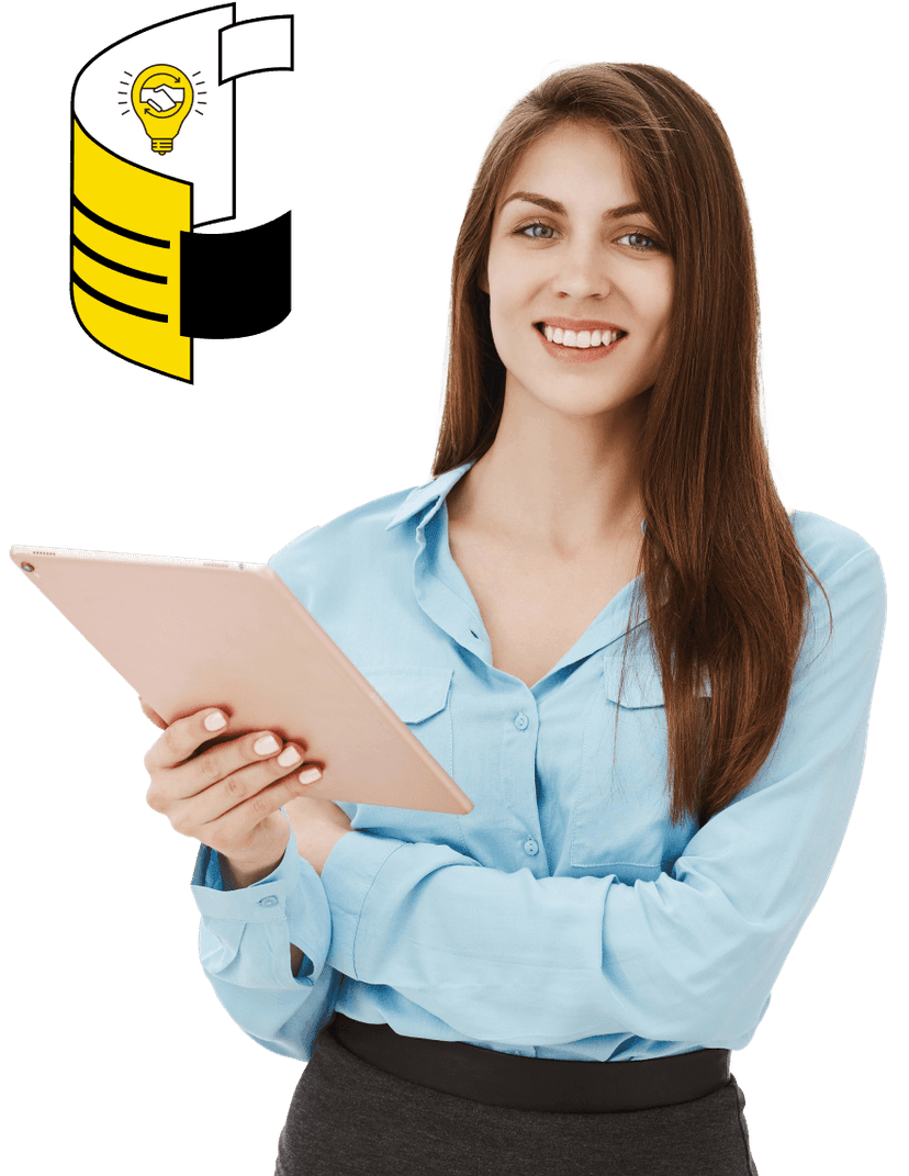 girl with tablet